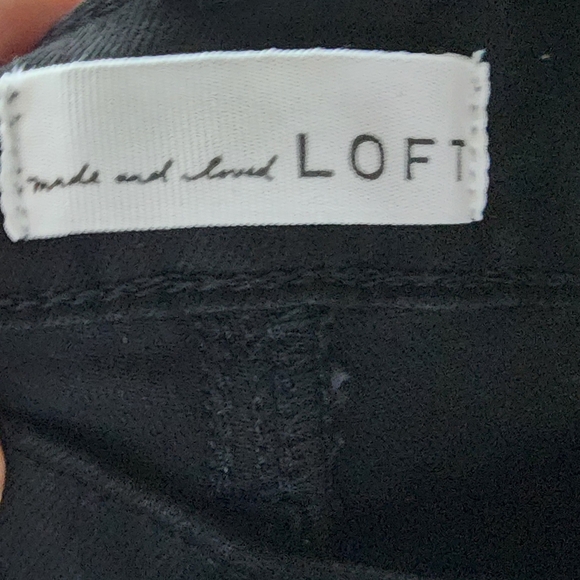 LOFT Black Modern Skinny Jeans Size 18 Black On Black Leopard Print - Picture 7 of 8